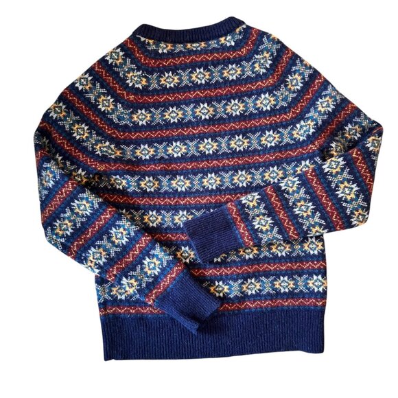 J.Crew 100% Lambswool Fair Isle Nordic Crewneck Sweater S - Picture 5 of 5